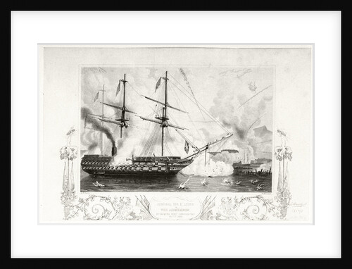 Admiral Sir E. Lyons in the 'Agamemnon' attacking Fort Constantine, 17 October 1854 by G.W. Terry