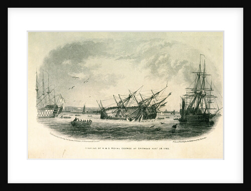 Sinking of HMS 'Royal George' at Spithead, 29 August 1782 by S. Horsey