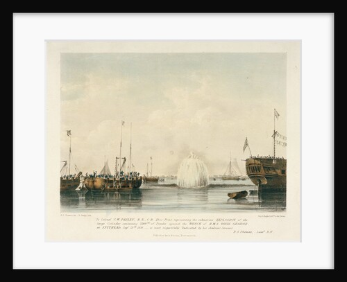 Explosion against the wreck of HMS 'St George', 23 September 1839 by Robert Strickland Thomas