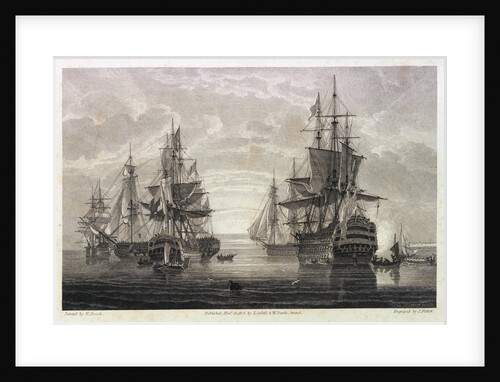 HMS 'Victory', 'Captain', 'Agamemnon', 'Vanguard' & 'Elephant' by Nicholas Pocock