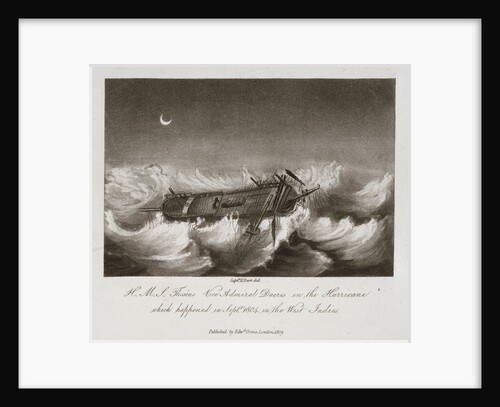 HMS 'Theseus' in a hurricane in the West Indies, September 1804 by Edward Burt