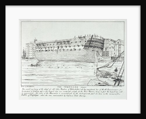 'Temeraire' lying at Rotherhithe by William Beatson