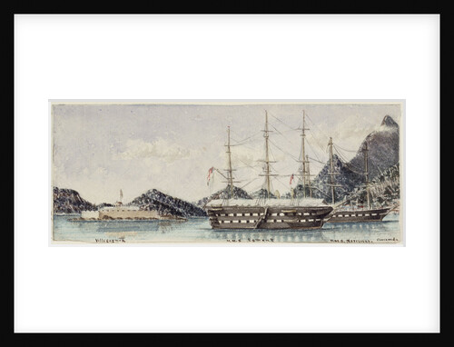 Villegagnon', HMS 'Egmont',  HMS 'Narcissus' and 'Corcavada' by T.C.D. Thompson