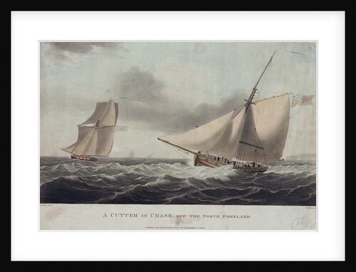 A cutter in chase, off the North Foreland by Thomas Whitcombe