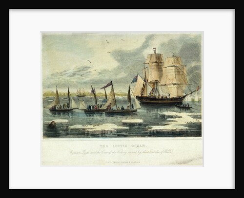 The Arctic ocean Captain Ross and the crew of the 'Victory' saved by the 'Isabella' of Hull by J. Ross