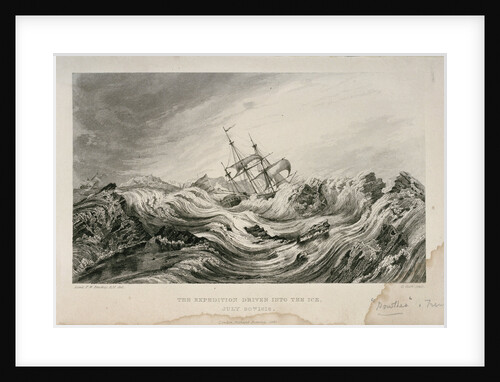 The expedition driven into the Ice, 30 July 1818 by Frederick William Beechey