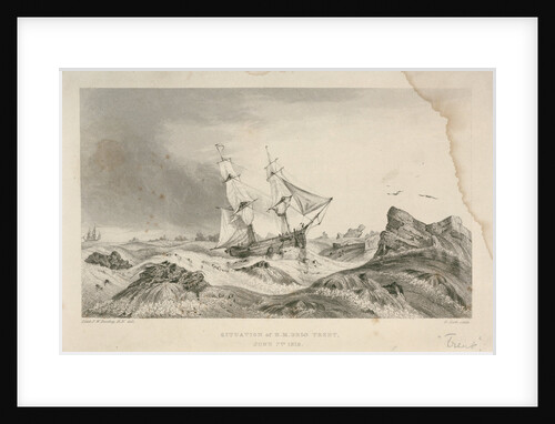 Situation of HMB 'Trent', 7 June 1818 by Frederick William Beechey