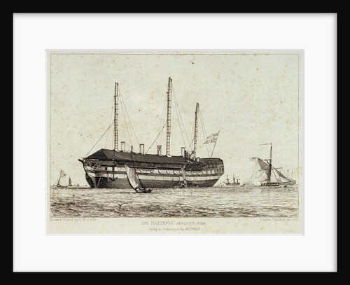 The 'Hastings' lying in the Medway by Edward William Cooke