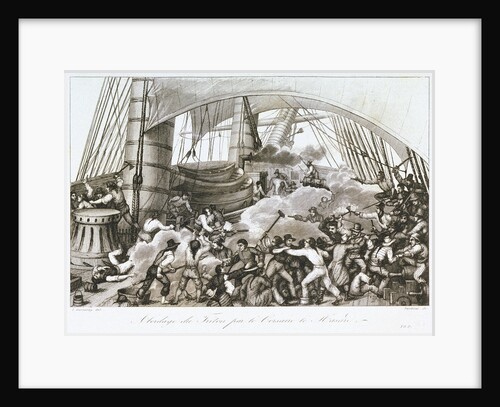 Abordage du Triton par le Corsaire le Hasard. France Maritime by I. Garneray