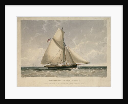 A man-of-war cutter of 10 guns by William Adolphus Knell