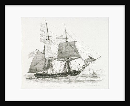 The 'Wolf' (1826) [or (1814)] brig of war (late of the Royal Navy) making Signal and laying to, for a pilot off Dover by Edward William Cooke