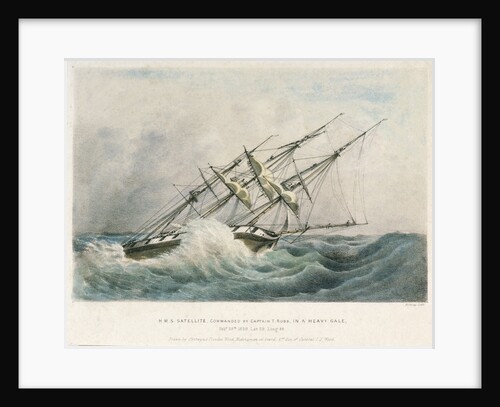HMS 'Satellite' in a heavy gale, 28 February 1838 by Chetwynd Plowden Wood