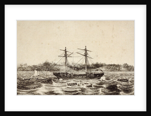 HMS 'Dispatch' on shore by unknown