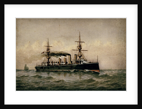 HMS 'Powerful' by H.J. Morgan