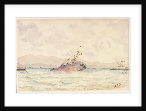 HMS 'Victoria' capsizing boats going to rescue crew by Reginald Graham Gregory