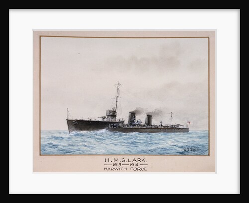 HMS 'Lark', 1913-1916, Harwich Force by W.J. Sutton