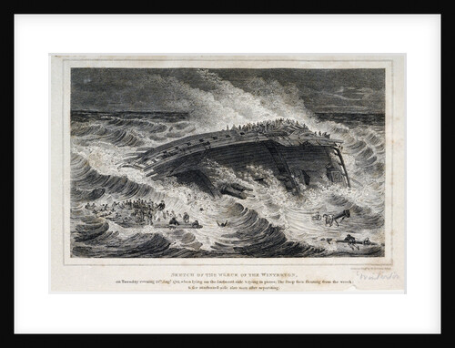Sketch of the wreck of The Winterton, on Tuesday evening 21 August 1792 by William Home Lizars