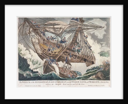The wreck of the East Indiaman 'Hindostan' by John Fairburn