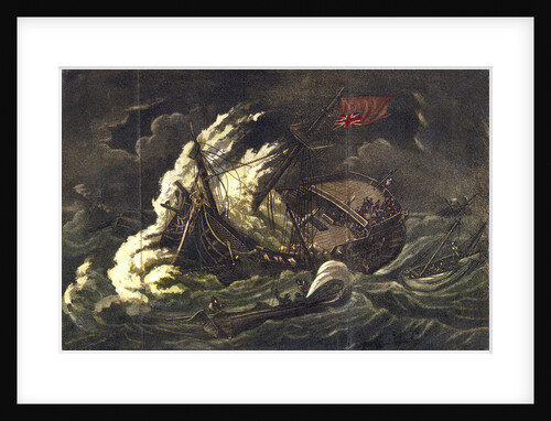 Wrecks of the 'Britannia', & 'Admiral Gardner', East Indiamen, on the Goodwin Sands, 24 January 1809 by unknown