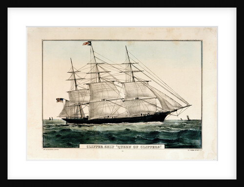 Lithograph entitled, 'Clipper Ship 'Queen of Clippers' 1853 by N Currier by N Currier