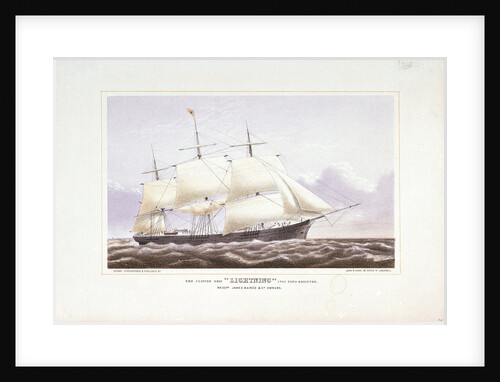 The clipper ship 'Lightning' by John R. Isaac