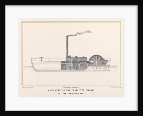 Plan of the 'Charlotte Dundas' (1802) by H. B. Barlow [artist]; C. F. Cheffins [engraver]