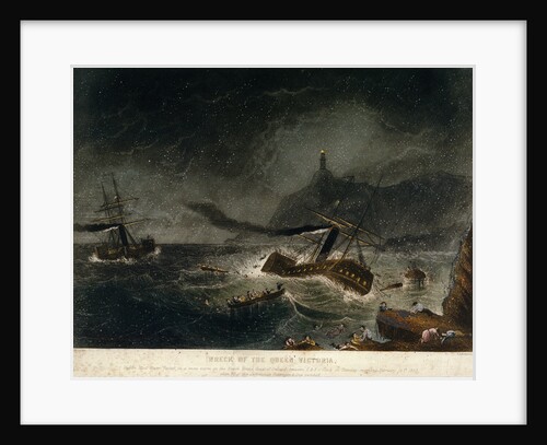 Wreck of the mail steam packet  'Queen Victoria' by Chavanne