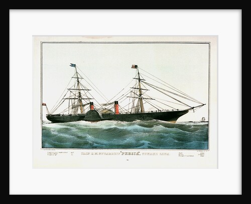 Iron R.M. Steamship 'Persia' - Cunard Line by N. Currier