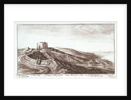 Prospect of the grounds about Henrietta Fort by Wenceslaus Hollar