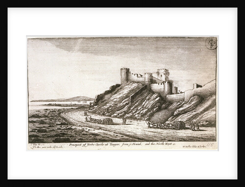 Prospect of Yorke Castle at Tangier, from y Strand, and the northwest by Wenceslaus Hollar