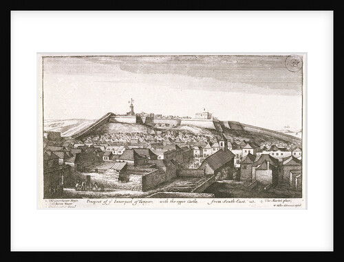 Prospect of y Innerpart of Tangier, with the upper Castle, from southeast by Wenceslaus Hollar