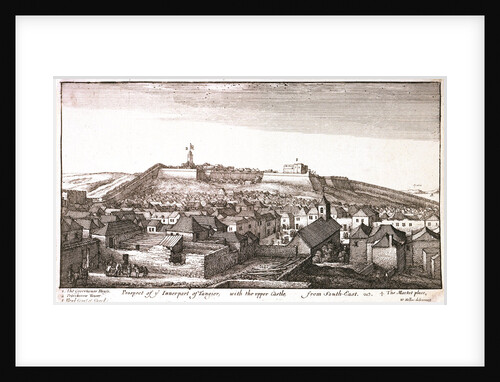 Prospect of y Innerpart of Tangier, with the upper Castle, from southeast by Wenceslaus Hollar