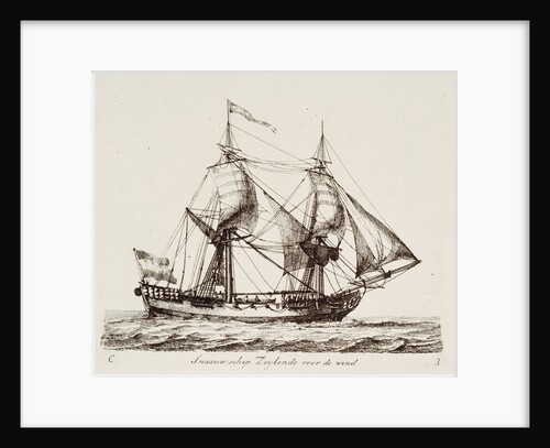 A zeeland snow sailing before the wind by Gerrit Groenewegen