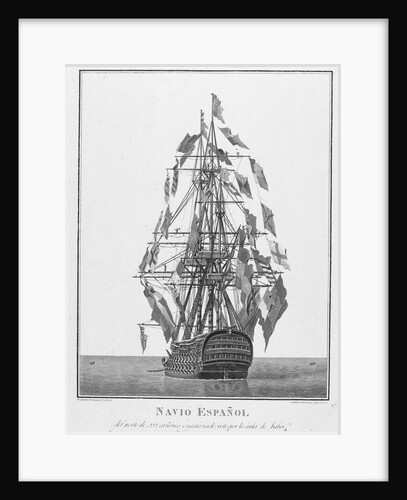 A Spanish warship by Augustin Berlinguero
