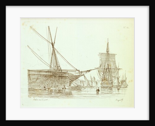 Etude dans le port. No.12 Etudes de Batimens by Mars Henry Bayard
