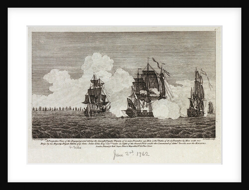 The taking of the Spanish Frigates 'Phenix' and 'Thetis' by HM frigate 'Alarm' near Havanna by Philip Osbridge
