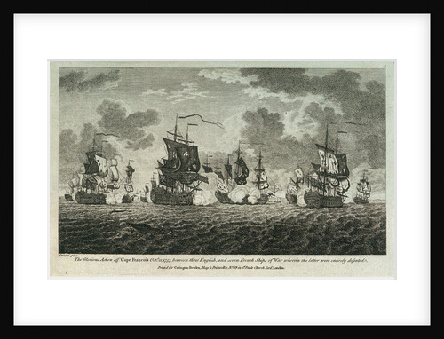 Twelve Prints of Sea Engagements. The Defeat of a French Squadron, commanded by Monsr de la Clue, off Cape Lagos, on the 18th of August 1759, by a Squadron of his Majesty's Ships under the Command of the Rt Honble Edwd. Boscawen Adml of the Blue by Francis Swaine