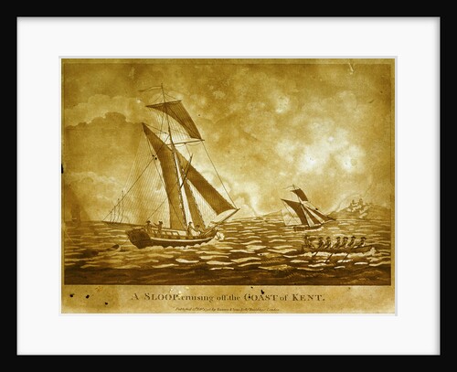 A sloop cruising off the Coast of Kent by Haines & Son