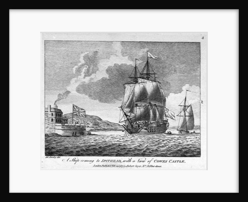 A Ship coming to Spithead, with a view of Cowes Castle by John Cleveley