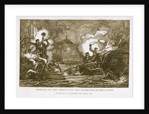Defeat of the French in the harbour of Bologne by J. & J. Cundee (publishers)