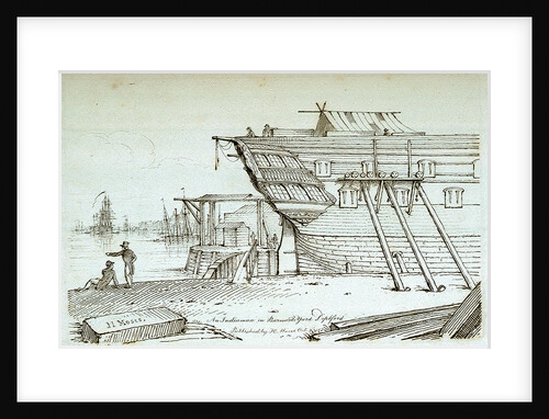 An Indiaman in Barnard's Yard Deptford by Chatfield & Coleman