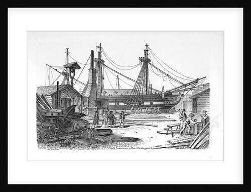 A West Indiaman in Cox & Curlin's yard Limehouse by Chatfield & Coleman