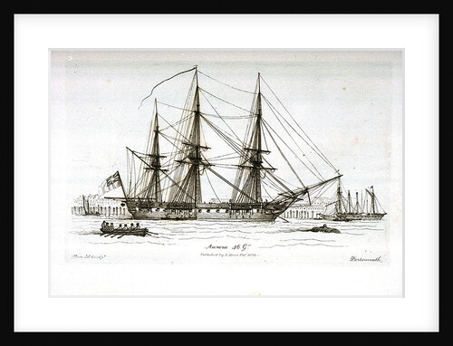 Sketches of Shipping in Portsmouth Harbour, Drawn and Etched by Henry Moses. Aurora 46 Gns. Portsmouth by Henry Moses