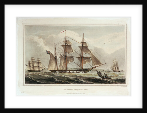 Six views of the 'Columbine' and The Experimental Squadron. Plate No. 5 by Henry Moses