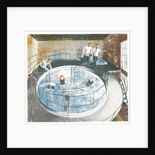 Testing diving apparatus by Eric Ravilious