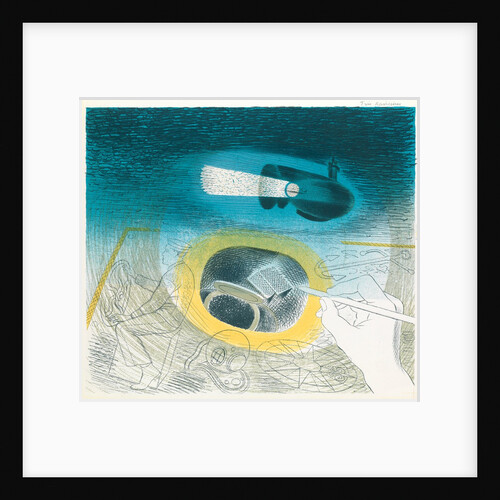 The Submarine Series: Submerged submarine by Eric Ravilious