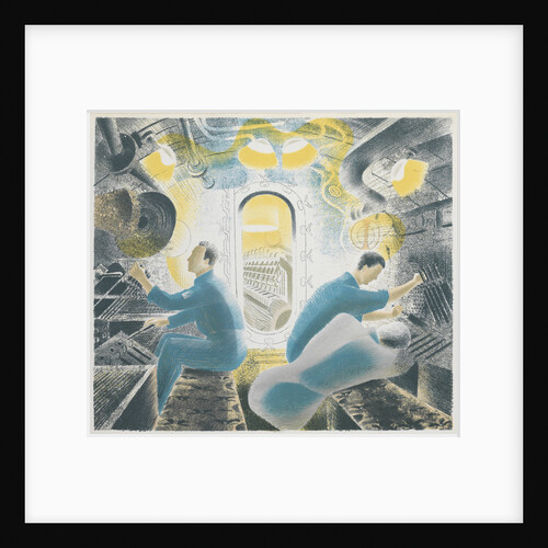 Diving controls while submerged by Eric Ravilious