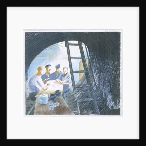 The Submarine Series: The Ward (mess) Room by Eric Ravilious