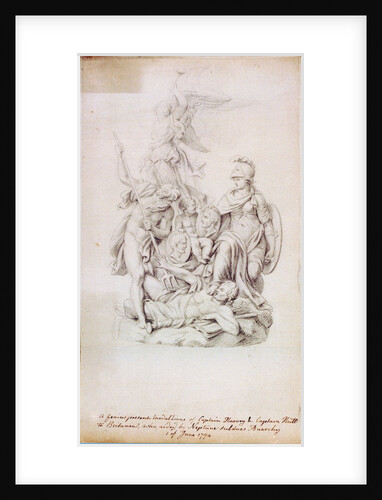 A Genius presents Medallions of Captain Harvey & Captain Hutt to Britannia [sic], who aided by Neptune subdues Anarchy 1 of June 1794 by Unknown