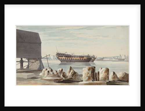 Rochester looking across from Chatham by George Bulteel Fisher